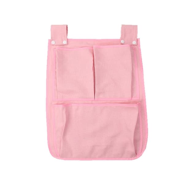 Small Portable Crib Multi Layer Layered Storage Hanging Bag(Pink)