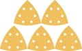Miniatyrbild 1 av 5: Bosch Accessories EXPERT C470 2608900826 Delta Sandpaper Perforated (L x W) 93 mm x 93 mm Pack of 5