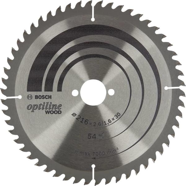 Optiline 2608838411 rundsavklinge 216 x 30 1,6 mm antal tænder 54 1 stk (2608838411)