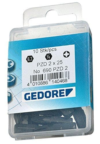 Gedore 690 2 L S-010 6541400 Phillips bit PH 2 chrome vanadium special steel burnished C 6.3 1 pc.