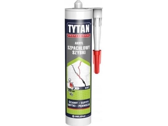 Tytan silikon akrylkitt hurtig hvit 280 ml