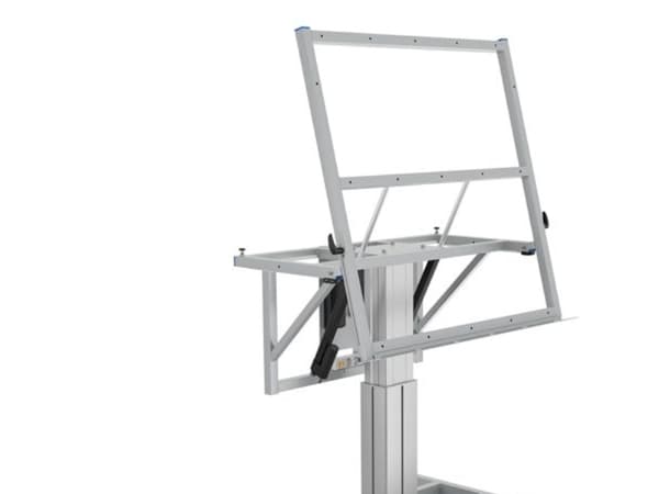 Monteringsbord ErgoTilt 1 pelare, 1200x1205 RAL 9006