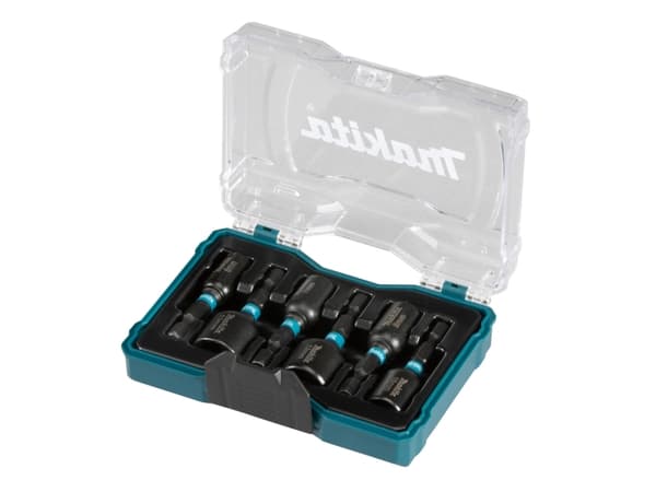 Makita Impact Black - Impact socket bit set - 6 deler - sekspunkters - 6 mm, 7 mm, 8 mm, 10 mm, 12 mm, 13 mm - heksagonal - lengde: 50 mm