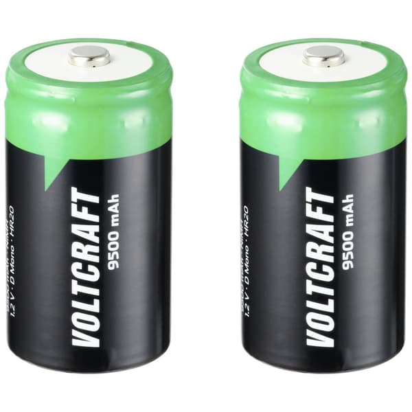 VOLTCRAFT Endurance Laddbart batteri D (R20) NiMH 9500 mAh 1.2 V 2 st