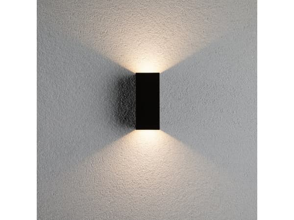 Paulmann Flame, Väggbelysning för utomhusbruk, Antracit, Gjuten aluminium, IP44, Fasad, I