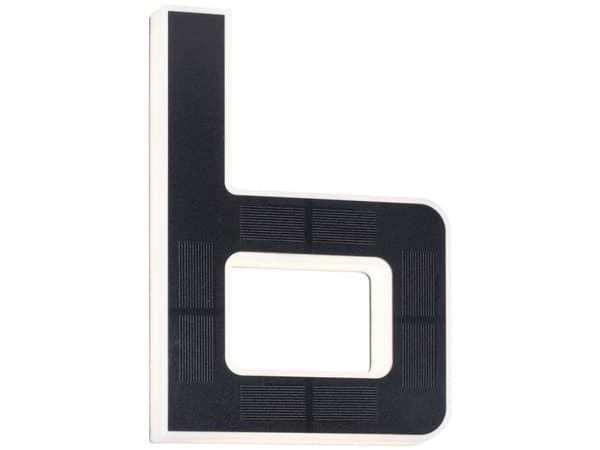 Paulmann Letter B, Väggbelysning för utomhusbruk, Svart, Plast, IP44, Fasad, III