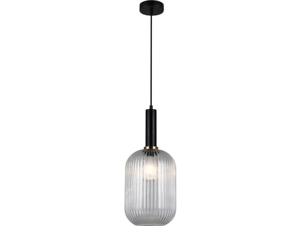 Italux Antiola moderne hengende lampe svart (PND-5588-1L-BK+CL)