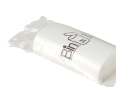 Abena hinkpåse 3L vit - Bin-Line med stjärnbotten, LLDPE/Virgin 29x35cm med tryck, 20 st