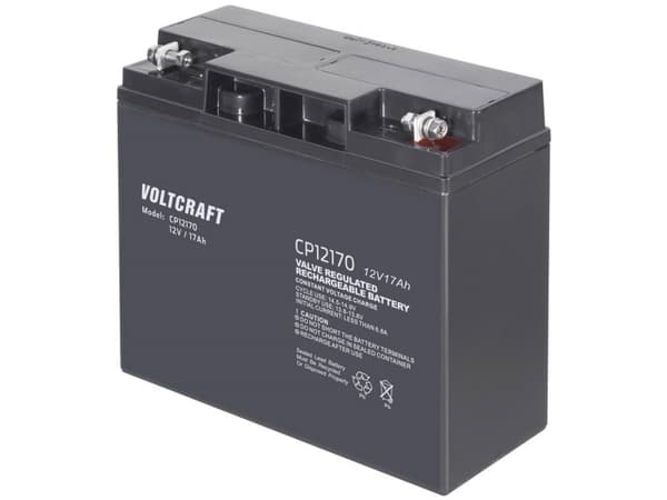 VOLTCRAFT CE12V/17Ah Lyijyakku 12 V 17 Ah Lyijyakku (B x K x S) 181 x 167 x 77 mm M5 ruuviliitäntä Huoltovapaa