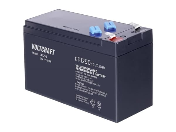 VOLTCRAFT CE12V/9Ah Blybatteri 12 V 9 Ah Blyfleece (B x H x T) 151 x 100 x 65 mm Fladstik 6,35 mm Vedligeholdelsesfri