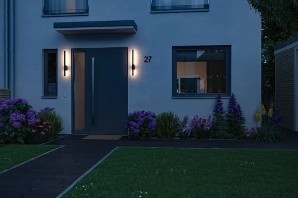 Paulmann 94743, Väggbelysning för utomhusbruk, Antracit, Gjuten aluminium, IP44, Fasad, I