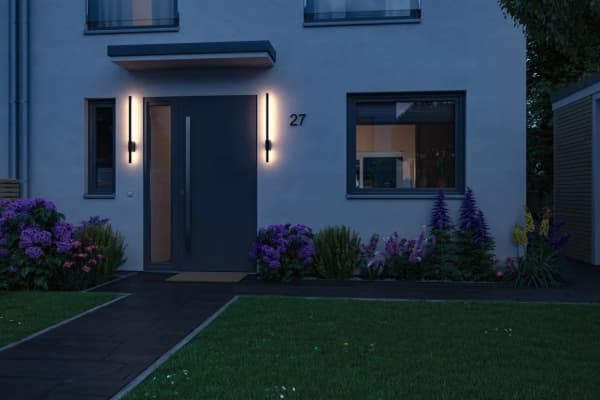 Paulmann 94742, Väggbelysning för utomhusbruk, Antracit, Gjuten aluminium, IP44, Fasad, I