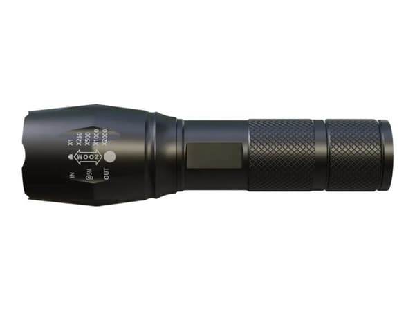 Extralink EX.30707, Käsikokoinen taskulamppu, Musta, Alumiini, Painikkeet, SMD LED, 1 lamppua musta