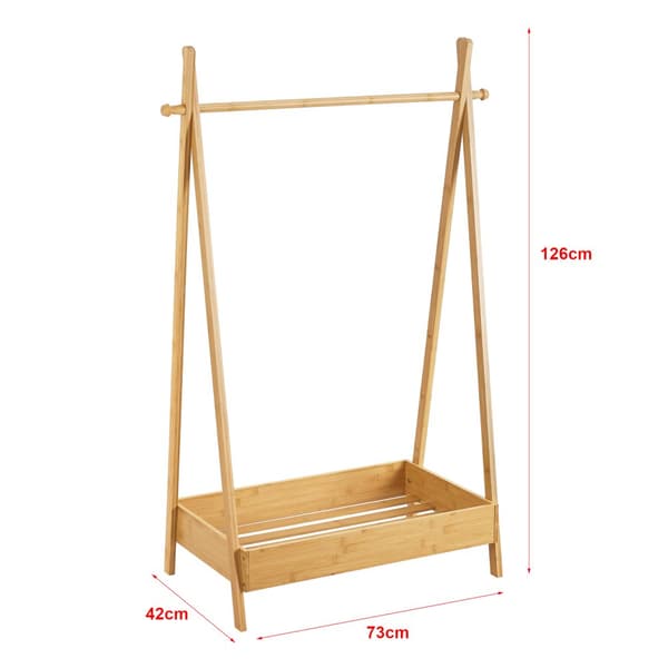 Klädställning Sola 126x73x42 cm bambu [en.casa]