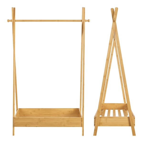Klädställning Sola 126x73x42 cm bambu [en.casa]