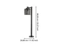 Miniatyrbilde 4 av 5: EGLO SELINUS UDE STANDER H845 E27 IP64 SORT