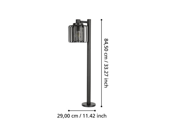 EGLO SELINUS UDE STANDER H845 E27 IP64 SORT