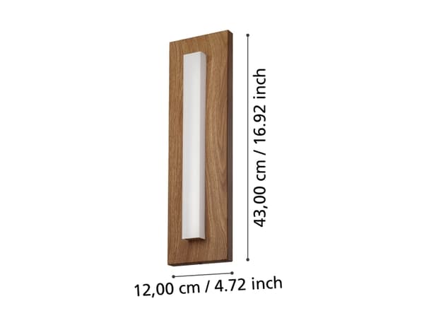 EGLO BITETTO UDE VÆG 7W 770LM IP44 NATUR/OPAL