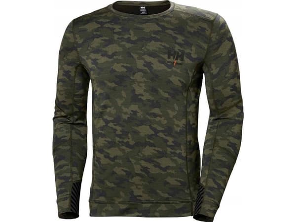 HH Workwear Lifa Undertröja i merinoull med långa ärmar och 75107 camo L