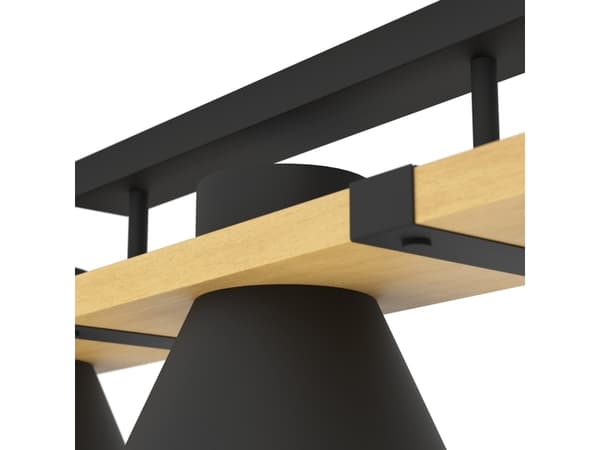 EGLO MACCLES LOFT 3L E27 SORT/NATUR FSC