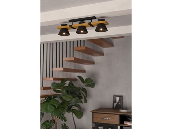 EGLO MACCLES LOFT 3L E27 SORT/NATUR FSC