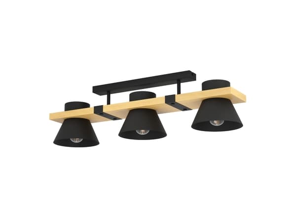 EGLO MACCLES LOFT 3L E27 SORT/NATUR FSC