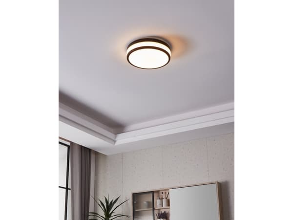 EGLO LED PALERMO KATTO Ø295 MUSTA/VALKOINEN
