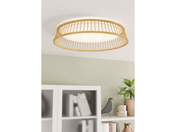 EGLO LUPPINERIA LOFT Ø450 BAMBUS/HVID