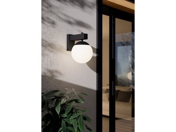 EGLO BUFALATA UDE VÆG E27 IP44 SORT