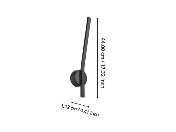 EGLO TAPARITA UTOMHUS VÄGG 11W 1236LM 3000K IP55 SVART