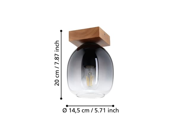 EGLO FILAGO LOFT E27 SORT/NATUR/SORT TRANSP. FSC