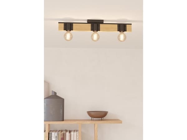 EGLO BAILRIGG LOFT 3XE27 SORT/NATUR