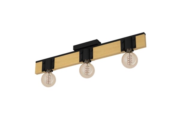 EGLO BAILRIGG LOFT 3XE27 SORT/NATUR FSC