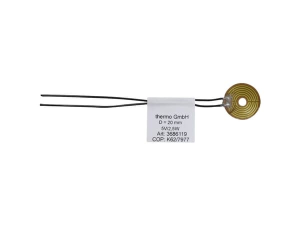 Thermo TECH Polyimide Heat Foil självhäftande 5 V 2,5 W Skyddstyp IPX4 (Ø) 20 mm