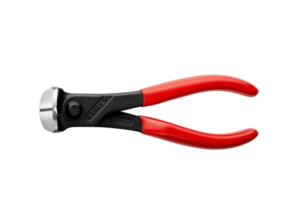 Knipex 68 01 160, Endekuttende tang, 2,5 cm, Stål, Plast, Rød, 53 mm