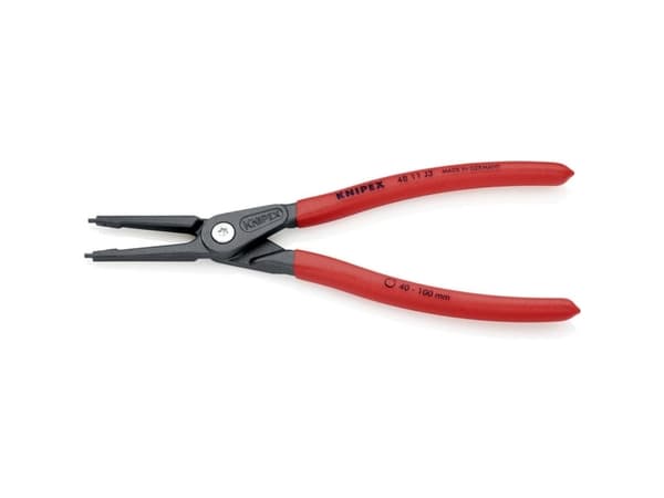 Knipex 48 11 J3 Seegeringtang Passer til Indvendige ringe 40-100 mm Spids form lige