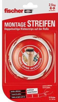 Fischer 545956 Kaksipuoliset liimatyynyt, 1 rulla (545956)