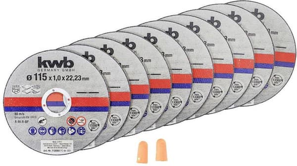 kwb 712021 Katkaisulaikkasarja 10 kpl 115 mm 22,23 mm 10 kpl