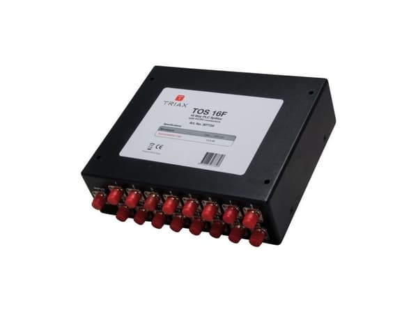 Triax TOS 16F, Kaapelin jakaja, Musta, Metalli, 13,6 dB, FC/PC, 155 mm