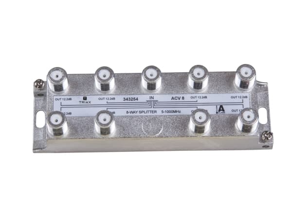 Triax ACV 8, Kaapelin jakaja, 75 O, 5 - 1000 MHz, Metallinen, Naaras, A