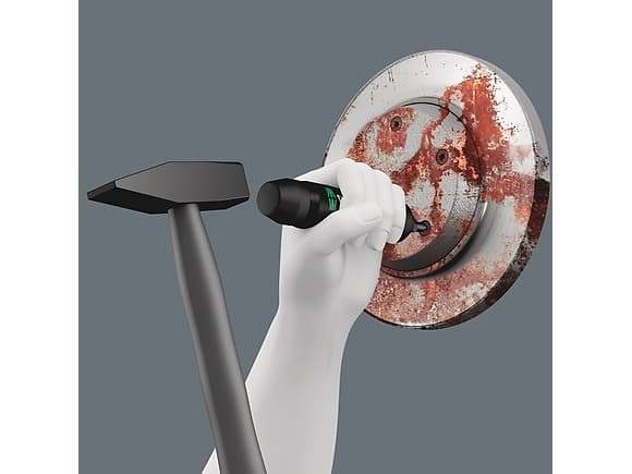 Wera 05072014001, Iskuruuvain, Suora kahva, 5/16", Musta, 142 mm