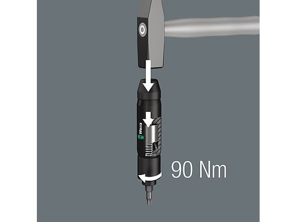 Wera 05072014001, Iskuruuvain, Suora kahva, 5/16", Musta, 142 mm