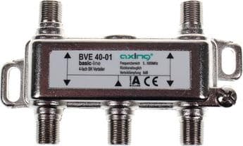 Axing BVE040011, Kabelspillter, 5 - 1006 MHz, Rustfritt stål, Hunkjønn/Hunkjønn, 1 stykker, F