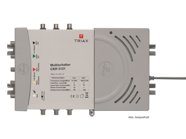 Triax CKR 5161, 16 tuloa, 950 - 2150 MHz, 47 - 862 MHz, 950 - 2150 MHz, 47 - 862 MHz, 3 dB