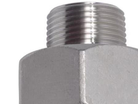 3/4 x 3/8'' Spidsmuffe m/n - Støbt AISI316