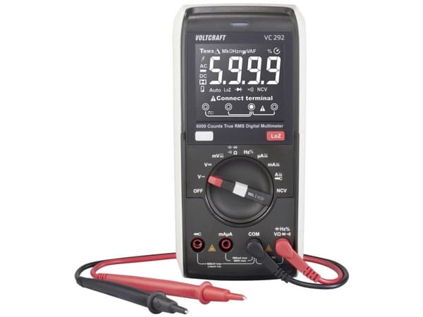 VOLTCRAFT VC-13829990 Hånd-multimeter Kalibreret (ISO) digital CAT III 600 V Visning (counts): 6000
