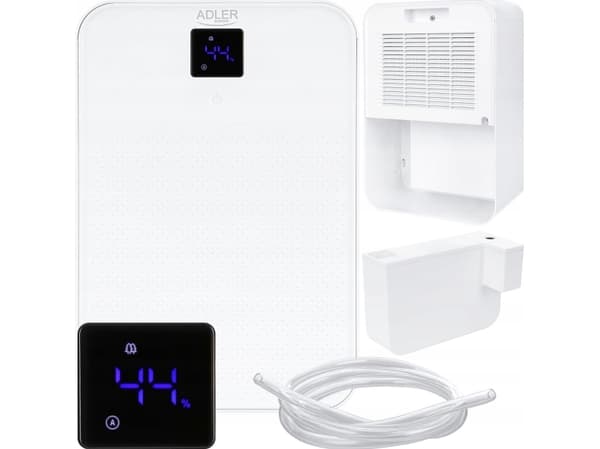 Adler | Thermo-electric Dehumidifier | AD 7860 | Power 150 W | Suitable for rooms up to 30 m³ | Water tank capacity 1 L | White