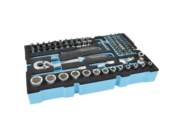 Brüder Mannesmann QUANTOOL Topnøglesæt 1/4 (6,3 mm) 85 dele Q25002