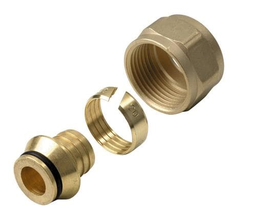 Wavin ø15 x 2,5 mm Pex kobling - ø15 x 2,5 mm Pex koblingssæt 3/4
