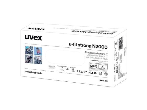 Uvex u-fit strong N2000, Blå, L, Vuxen, Vuxen, Unisex, 50 styck